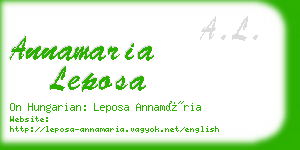 annamaria leposa business card